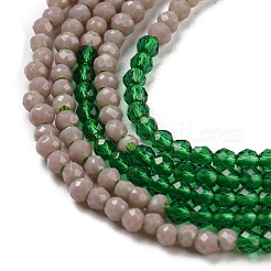 Transparent Gradient Color Glass Beads Strands&nbsp;GLAA-H021-01A-44