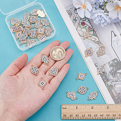 40Pcs 4 Styles Alloy Blue and White Enamel Links Connector Charms&nbsp;FIND-AR0006-07