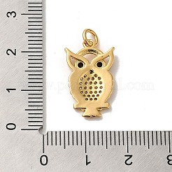 Rack Plating Brass Micro Pave Cubic Zirconia Pendants&nbsp;KK-K377-41G