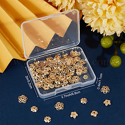 100Pcs 5 Style Brass & Alloy Bead Caps&nbsp;FIND-BBC0004-43
