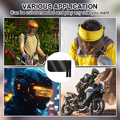 6Pcs PET Helmet Safety Face Guard with Aluminum Edging and 6 Pairs Adhesive Back Polyester Hook and Loop Tapes&nbsp;AJEW-PH0007-96