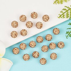 Round Polymer Clay Czech Glass Rhinestone Beads&nbsp;RB-D289-8mm-362