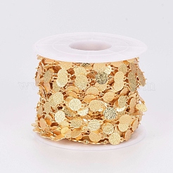 Textured Brass Handmade Link Chains&nbsp;CHC-G006-08G