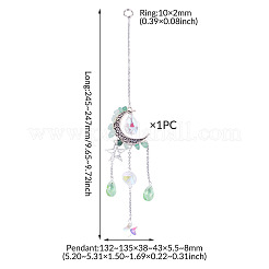 Moon & Star Alloy Hanging Ornaments&nbsp;HJEW-TADJ0023
