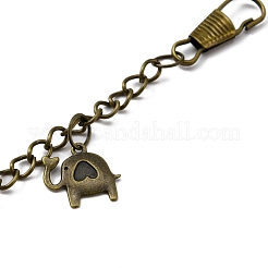Tibetan Style Alloy Keychains&nbsp;KEYC-WH0025-030