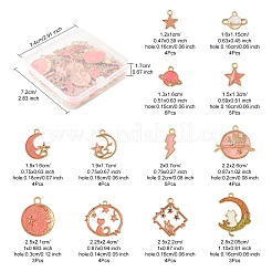 50Pcs 12 Styles Alloy Enamel Pendants&nbsp;ENAM-FS0003-04