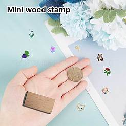 Square Wooden Stamps&nbsp;DIY-WH0546-041