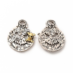 Rack Plating Brass Micro Pave Cubic Zirconia Pendants&nbsp;KK-K165-24