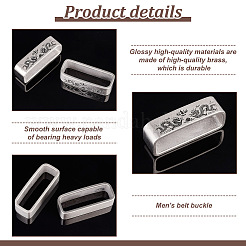 304 Stainless Steel Waist Belt Keeper Rings&nbsp;STAS-WH0044-31