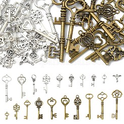 30Pcs 10 Styles Tibetan Style Alloy Pendants&nbsp;TIBEP-YW0002-07