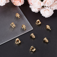 9Pcs 3 Style Rack Plating Brass European Beads&nbsp;KK-BBC0009-15