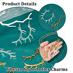 18Pcs 3 Colors Tibetan Style Alloy Big Pendants&nbsp;FIND-HS0002-16