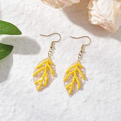 Handmade Glass Seed Beads Dangle Earrings&nbsp;EJEW-MZ00563