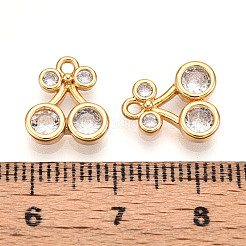 Brass Micro Pave Cubic Zirconia Charms&nbsp;KK-N261-110A-G