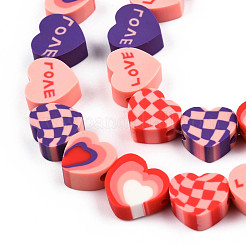 Handmade Polymer Clay Beads Strands&nbsp;CLAY-N010-084A