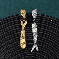 Fish 304 Stainless Steel Dangle Stud Earrings&nbsp;EJEW-A140-01GP