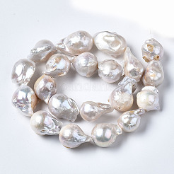 Natural Baroque Pearl Keshi Pearl Beads Strands&nbsp;A22R9011-01