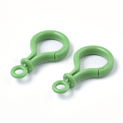 Opaque Solid Color Bulb Shaped Plastic Push Gate Snap Keychain Clasp Findings&nbsp;KY-T021-01G