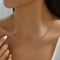 201 Stainless Steel Simple Thin Collar Necklace&nbsp;QV1917-1