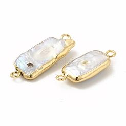 Baroque Natural Keshi Pearl Connector Charms&nbsp;PEAR-P004-06KCG