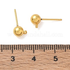 Brass Stud Earring Findings&nbsp;LS-KK-CBA80F9-03G