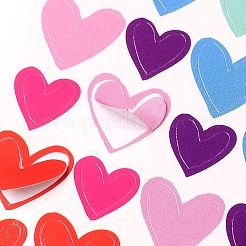 Heart Pattern DIY Paper Picture Stickers&nbsp;AJEW-L053-02