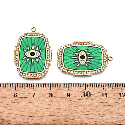 Ion Plating(IP) 304 Stainless Steel Evil Eye Enamel Pendants&nbsp;X-STAS-N107-04B-G