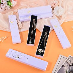 Gold Stamping Moon Printed Cardboard Paper Jewelry Necklace Packaging Boxes&nbsp;CON-TAC0071-004B