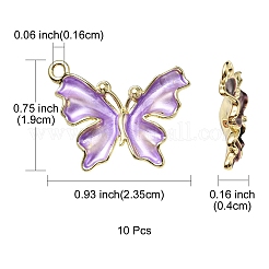 10Pcs Rack Plating Alloy Enamel Pendants&nbsp;ENAM-YW0002-50