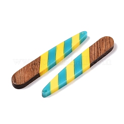 Epoxy Resin & Walnut Wood Pendants&nbsp;RESI-N039-121F