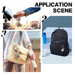 3Pcs 3 Style Retro Braided Cowhide Keychain&nbsp;KEYC-AR0001-30
