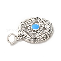 Rack Plating Brass Cubic Zirconia with Enaml Pendants&nbsp;KK-Q772-19P