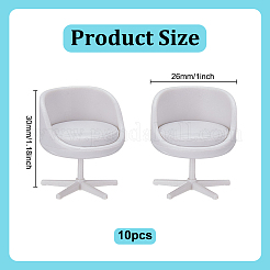 ABS Plastic Chair Micro Landscape Dollhouse Accessories&nbsp;DJEW-WH0039-127