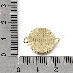 Natural White Shell Brass Flat Round Links Connector Charms&nbsp;KK-C262-03A-01G
