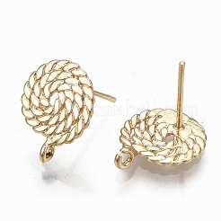 Brass Stud Earring Findings&nbsp;KK-S348-356