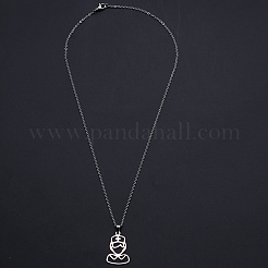 Non-Tarnish 201 Stainless Steel Pendants Necklaces&nbsp;NJEW-S105-JN698-45-1