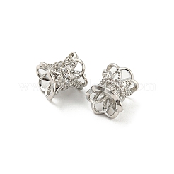 Brass Micro Pave Cubic Zirconia Spacer Beads&nbsp;KK-H452-21P