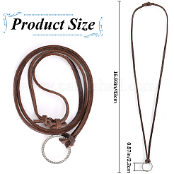 Alloy Cowhide Leather Cords Neck Cord&nbsp;AJEW-WH20004-31A