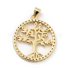 Rack Plating Brass Micro Pave Cubic Zirconia Pendants&nbsp;ZIRC-F129-39G
