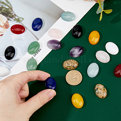20Pcs 10 Styles Natural & Synthetic Mixed Gemstone Cabochons&nbsp;G-FH0002-56