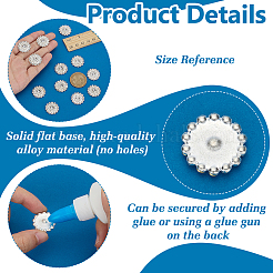 12Pcs Alloy Rhinestone Sewing Ornaments&nbsp;FIND-FG0005-25S