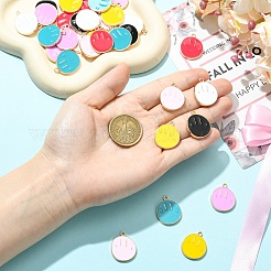 35Pcs 7 Styles Alloy Enamel Pendants&nbsp;ENAM-YW0008-01