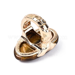 Natural Tiger Eye Stretch Finger Rings&nbsp;RJEW-N055-01D