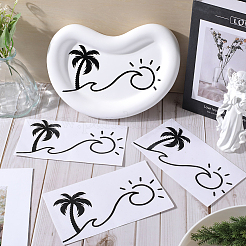 Beach Theme PVC Cartoon Self Adhesive Car Stickers&nbsp;FIND-WH0152-165C