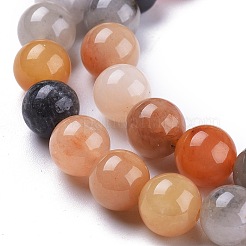 Natural Golden Silk Jade Beads Strands&nbsp;G-K410-07-8mm