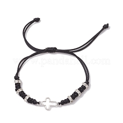 Cross Alloy Link Bracelets&nbsp;BJEW-JB11527-01