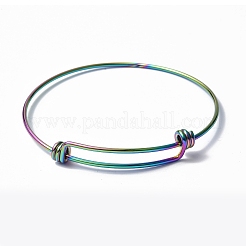 Ion Plating(IP) Adjustable 304 Stainless Steel Bangles Making&nbsp;MAK-F286-01MC