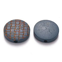Painted Natural Wood Beads&nbsp;WOOD-N006-05D