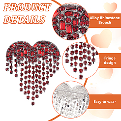 2Pcs 2 Colors Alloy Rhinestone Brooch&nbsp;FIND-GO0003-52
