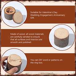 1Pc Wooden Ring Boxes with Lid&nbsp;DJEW-SP0001-10